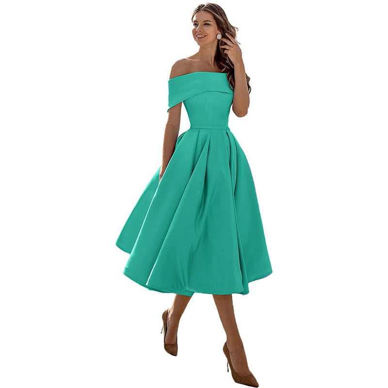 Satin-Partykleid von Fudus: modisch, lässig, trägerlos