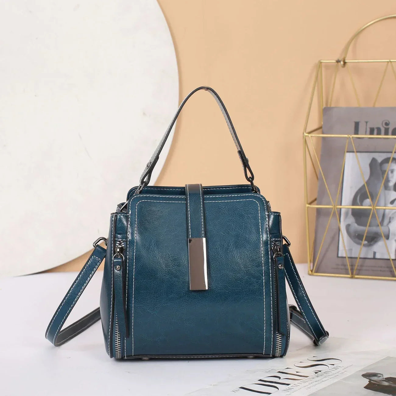 Amawinc Ellen Sac Satchel Structuré En Cuir Synthétique Durable Toutes Saisons Avec Deux Poignées Et Courroie Ajustable