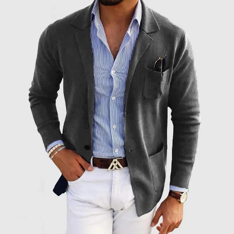 Veste Blazer Homme Jacob Amawinc Slim Fit Formelle Bleu Moderne Pour Affaires Et Tenue Formelle