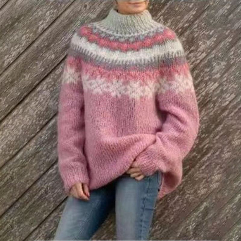Pull Femme Dana Motif Nordique Hiver Chaleur Douce Confort Durable Style Intemporel Chic
