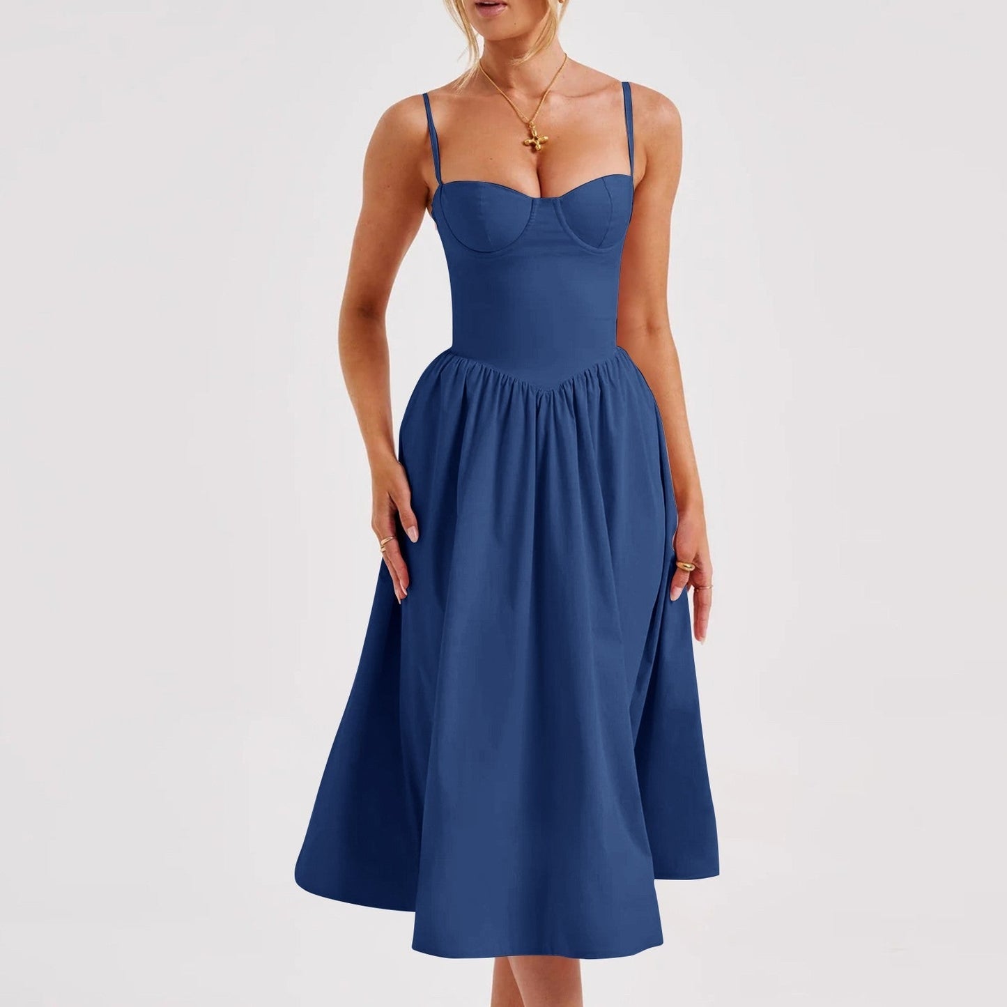 Fudus französisches langes Kleid im Retro-Hofstil
