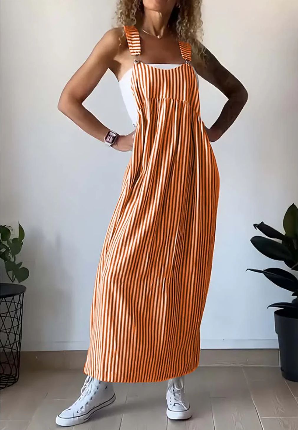 Fudus Casual gestreiftes Kleid