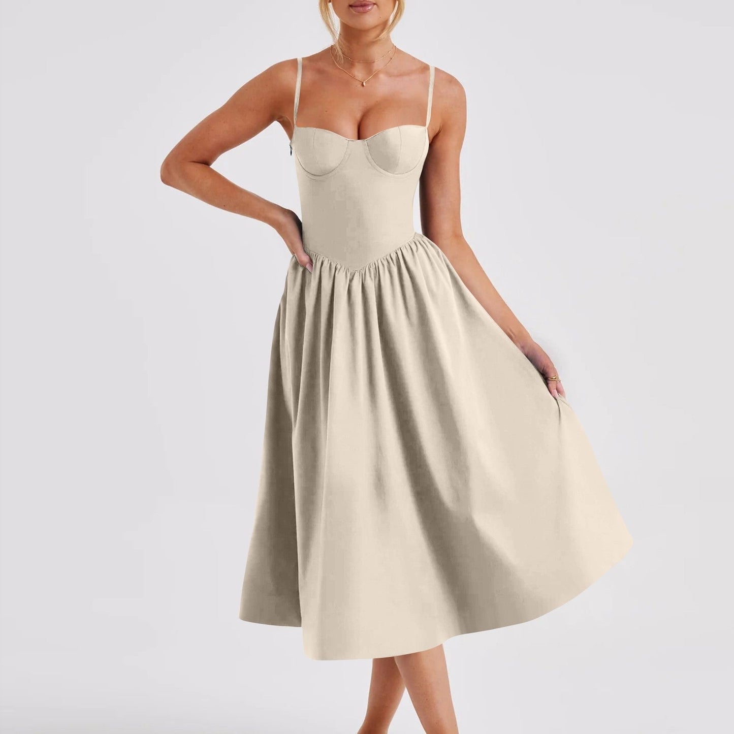 Fudus französisches langes Kleid im Retro-Hofstil
