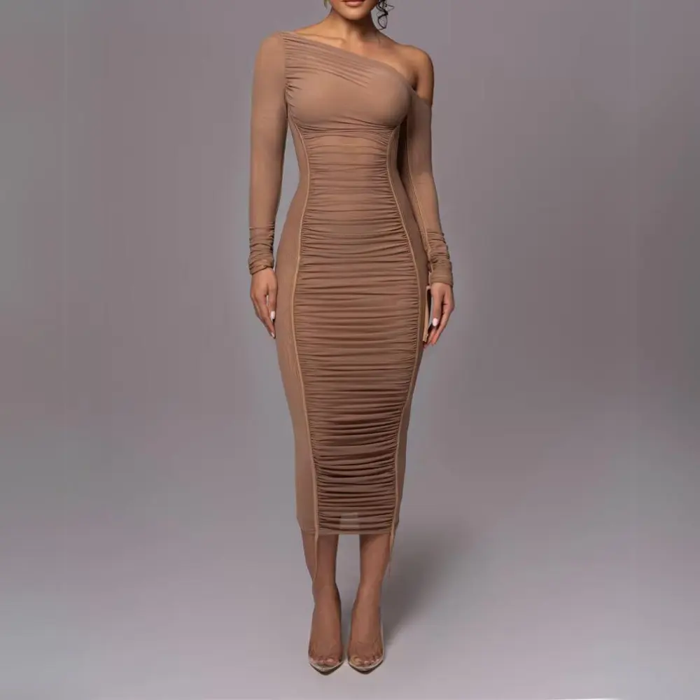 Robe Midi Gabrielle Asymétrique Dos Nu Amawinc Pour Nuits De Gala Et Occasions Spéciales
