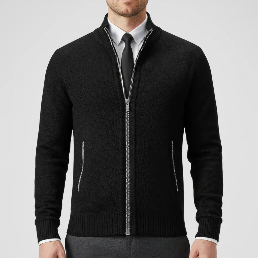 Amawinc Pull Zip Homme Col Montant Pour Une Superposition Facile Style Intemporel Bureau Weekend