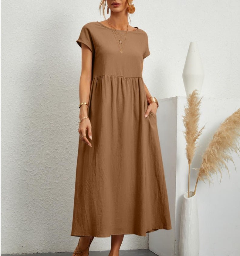 Charlotte Robe Legere Ete Pour Femme Amawinc Silhouette Aeree En Polyester Confort Toute La Journee