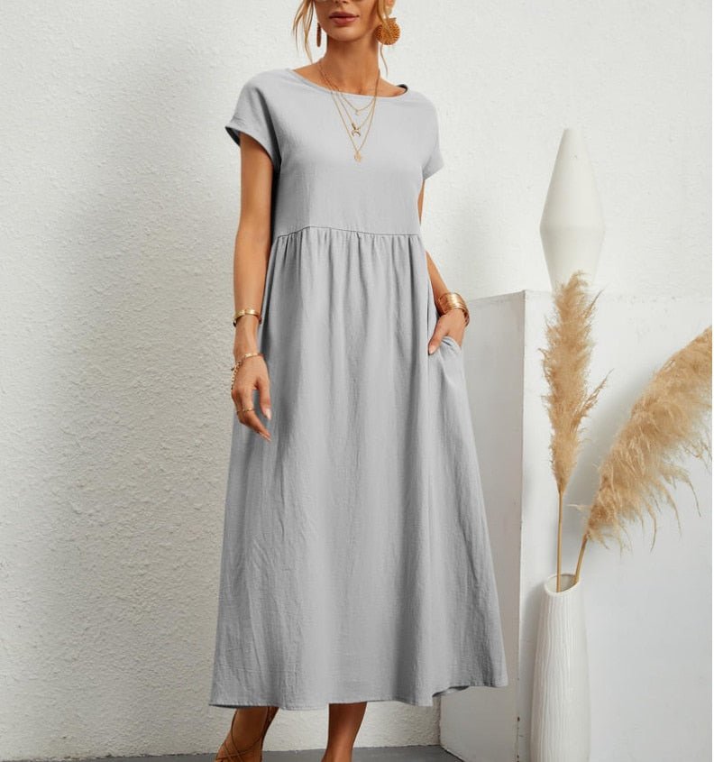 Charlotte Robe Legere Ete Pour Femme Amawinc Silhouette Aeree En Polyester Confort Toute La Journee