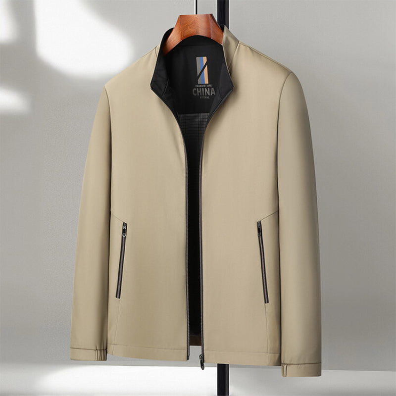 Veste Homme Col Montant Imperméable Au Vent Pour Automne Hiver Avec Fermeture Éclair Coupe Décontractée Pour Trajets
