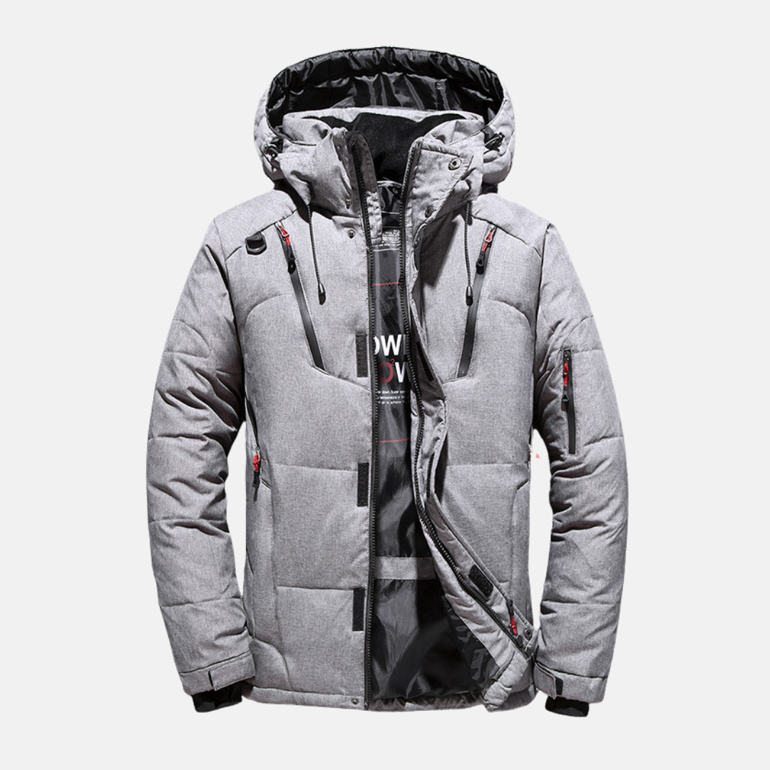 Veste Homme Rembourrée À Capuche Isolante Décontractée Longueur Hanche Pour Hiver