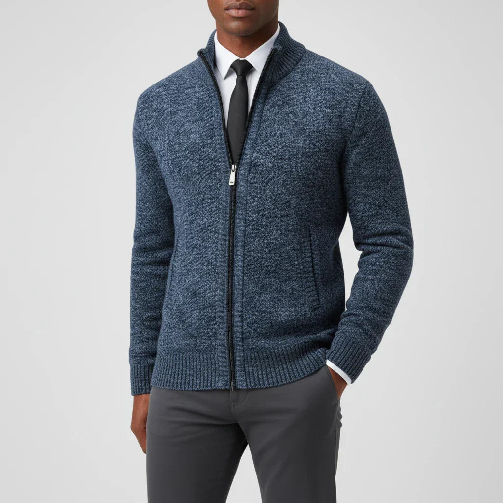 Amawinc Pull Zip Homme Col Montant Pour Une Superposition Facile Style Intemporel Bureau Weekend