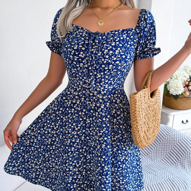 Robe Florale Cirelle Amawinc Avec Taille Cintrée Et Ourlet Fluide Pour Été Confortable Et Festive