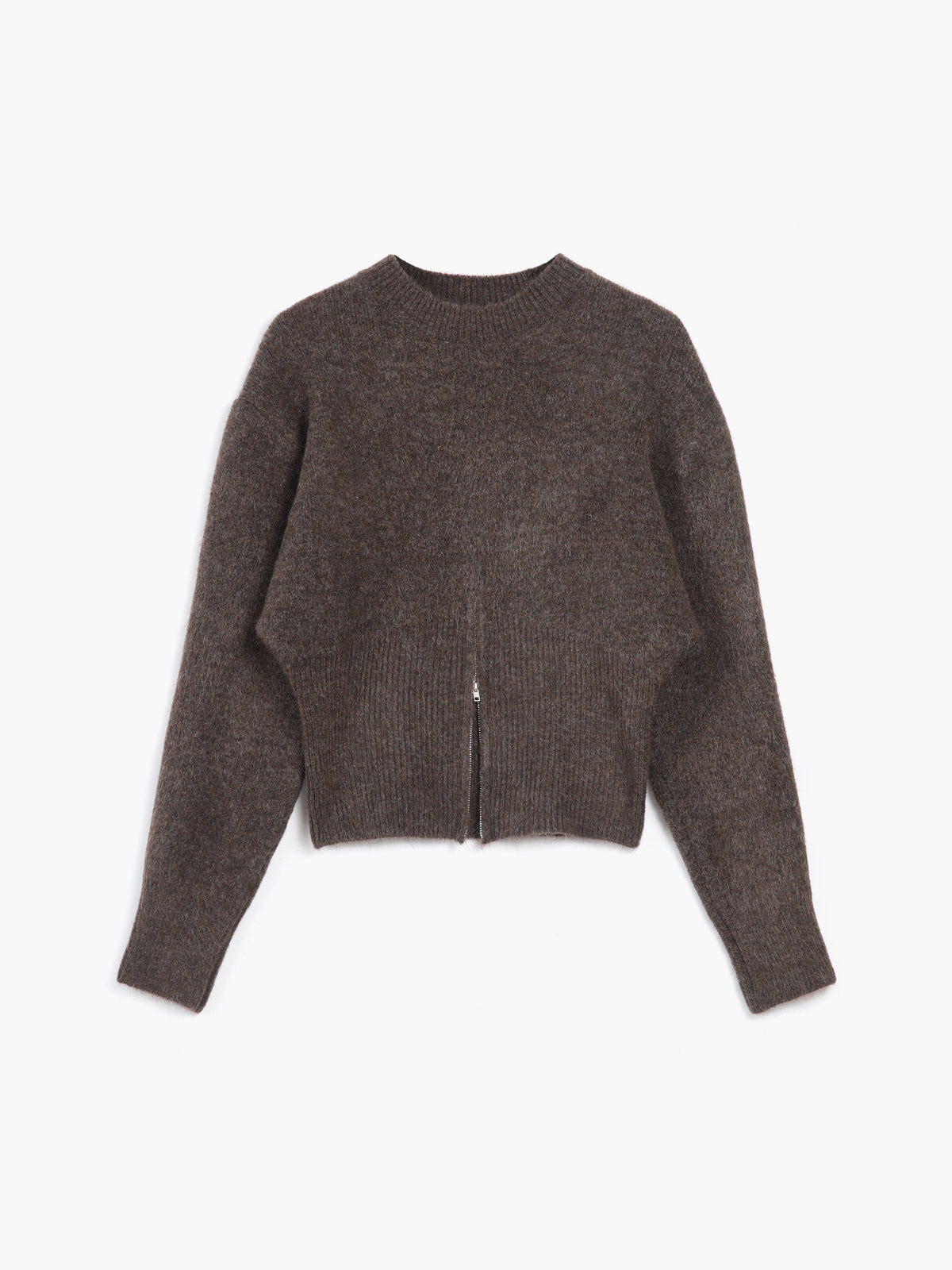 Pull Zippé Demi Fermeture Éclair Pelucheux Polyamide Pour Loisirs Casual Confort Haute Élasticité