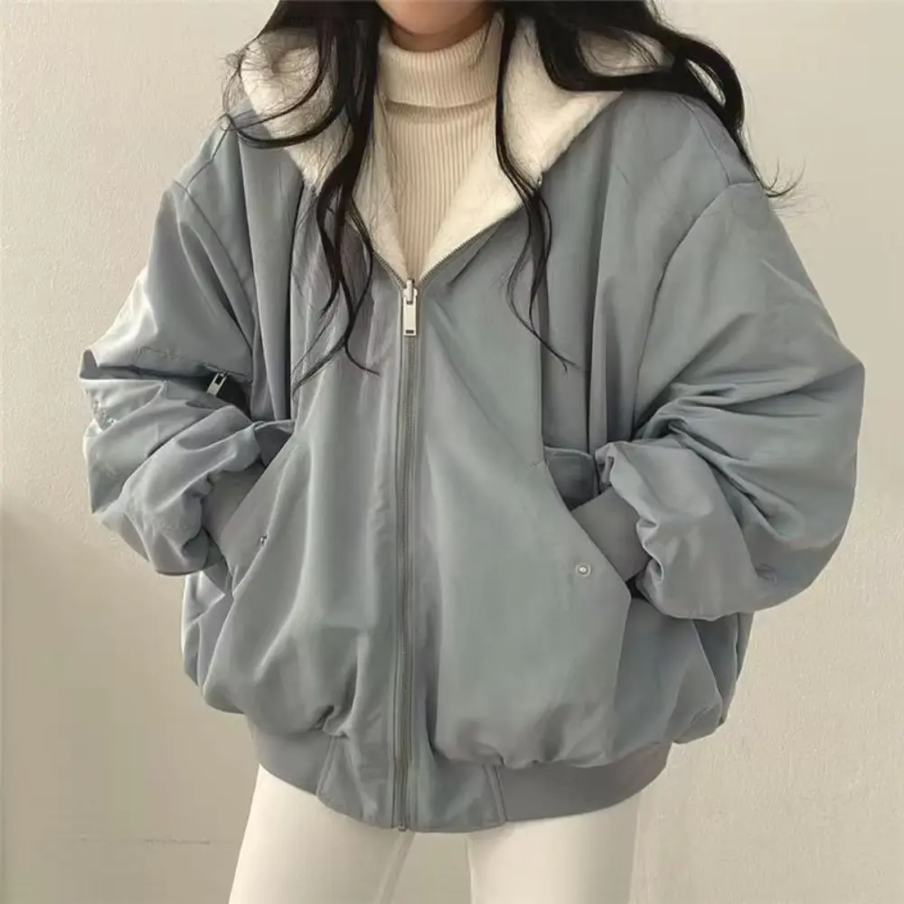 Harper Sweat À Capuche Réversible Zippé Velouté D'un Côté Et Tissu Doux De L'Autre Pour L'Hiver