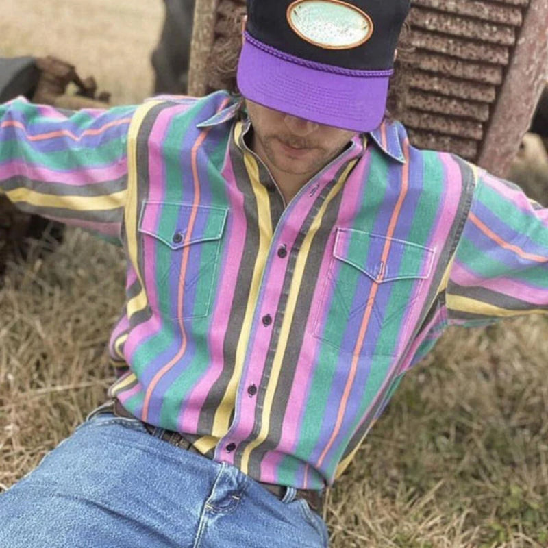 Cosimo Herren Sommerhemd im Vintage-Stil