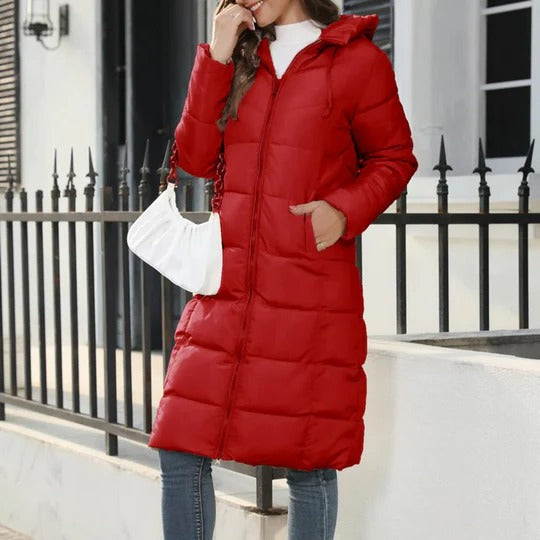 Manteau Long À Capuche En Duvet Pour Femmes Chaud Et Protège Du Froid Élégant Et Fonctionnel Pour Hiver