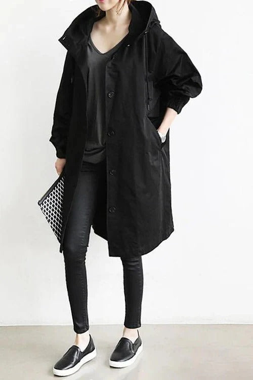 Trench À Capuche Imperméable Moderne Pour Hommes Et Femmes Avec Protection Contre Pluie Et Vent