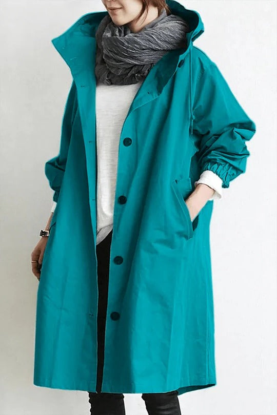 Trench À Capuche Imperméable Moderne Pour Hommes Et Femmes Avec Protection Contre Pluie Et Vent