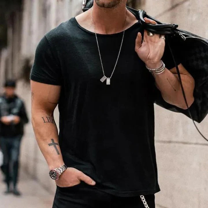 T Shirt Ample Col Rond Décontracté Pour Le Quotidien Confort Absolu et Polyvalent