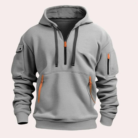 Sweat À Capuche Pour Homme Avec Poche Frontale Et Capuche Ajustable Coupe Standard Décontractée Pour Superposition