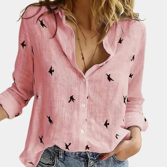 Chemise À Manches Longues Avec Fermeture Boutons Coupe Droite Polyvalente Pour Le Quotidien Confortable