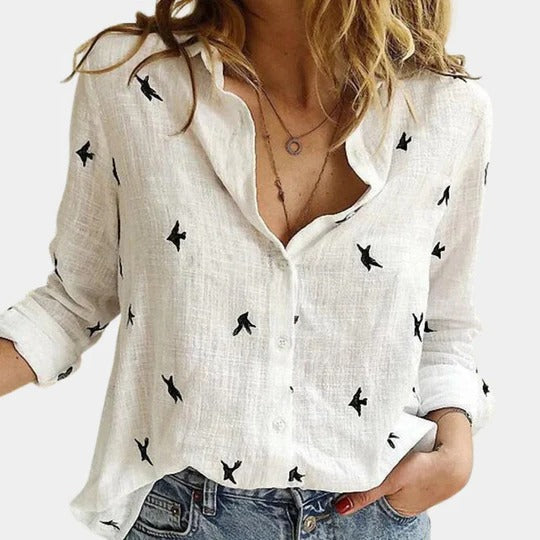 Chemise À Manches Longues Avec Fermeture Boutons Coupe Droite Polyvalente Pour Le Quotidien Confortable
