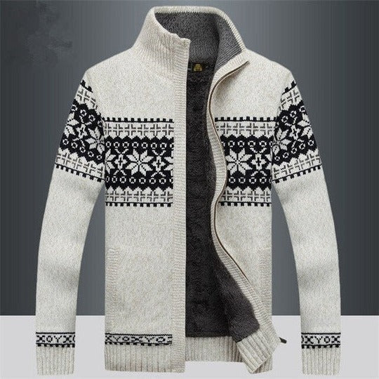 Manteau Hiver Pour Homme Avec Motif Flocons De Neige Longueur Intégrale Intérieur Doublé Capuche Réglable