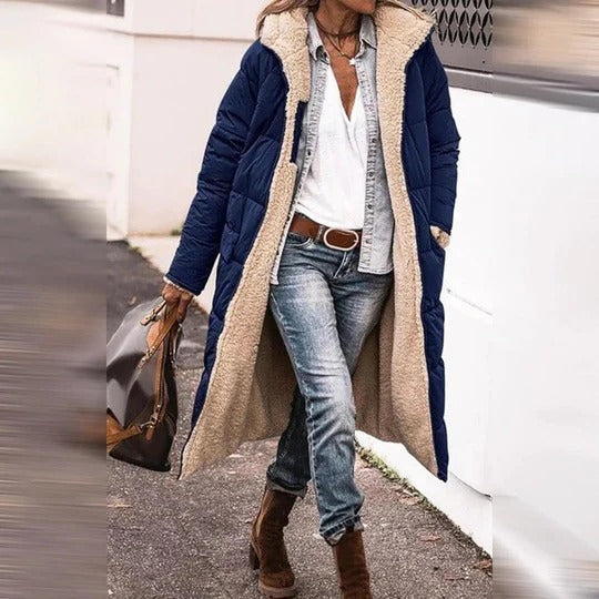 Manteau Long Pour Femme Hiver Avec Capuche Grande Protection Contre Le Froid Et Confortable