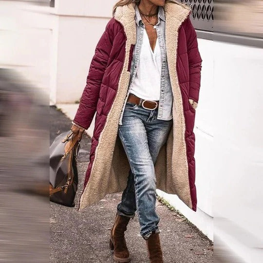 Manteau Long Pour Femme Hiver Avec Capuche Grande Protection Contre Le Froid Et Confortable