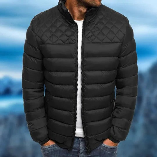 Veste Matelassée Homme Bleu Marine Résistante À L Eau Et Au Vent Légère Pour Activités Extérieures