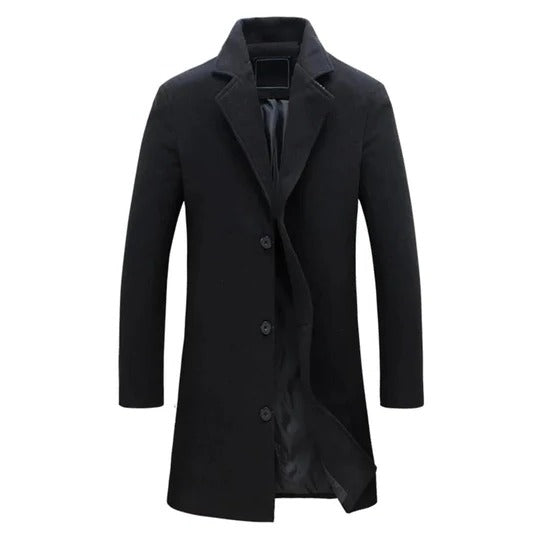 Manteau Long De Hiver Pour Homme Amawinc En Laine Mélangée Couleur Camel Isolé Pour Temps Froid Urbain
