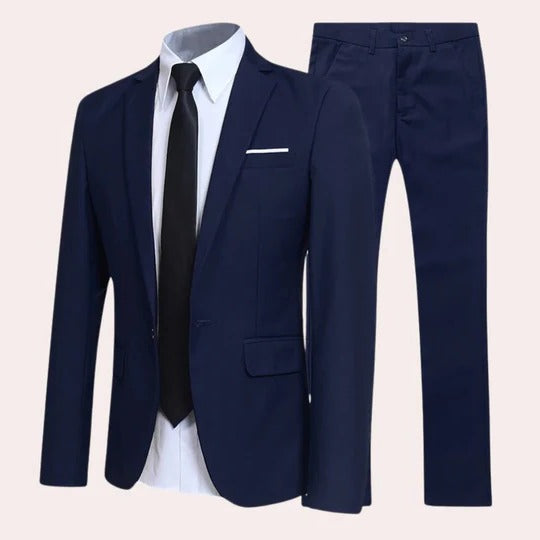 Amawinc Costume Homme Deux Pièces Noir Avec Blazer Et Pantalon Slim Pour Mariages Et Événements Formels