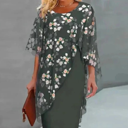 Robe Florale Pour Femme Amawinc Léger Avec Taille Définie Polyvalente Pour Jour Brunch Et Soir