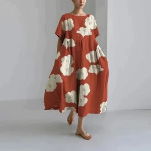 Robe Imprimée Florale Amawinc Été Décontractée À Coupe Légère Pour Tous Les Jours
