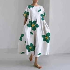Robe Imprimée Florale Amawinc Été Décontractée À Coupe Légère Pour Tous Les Jours