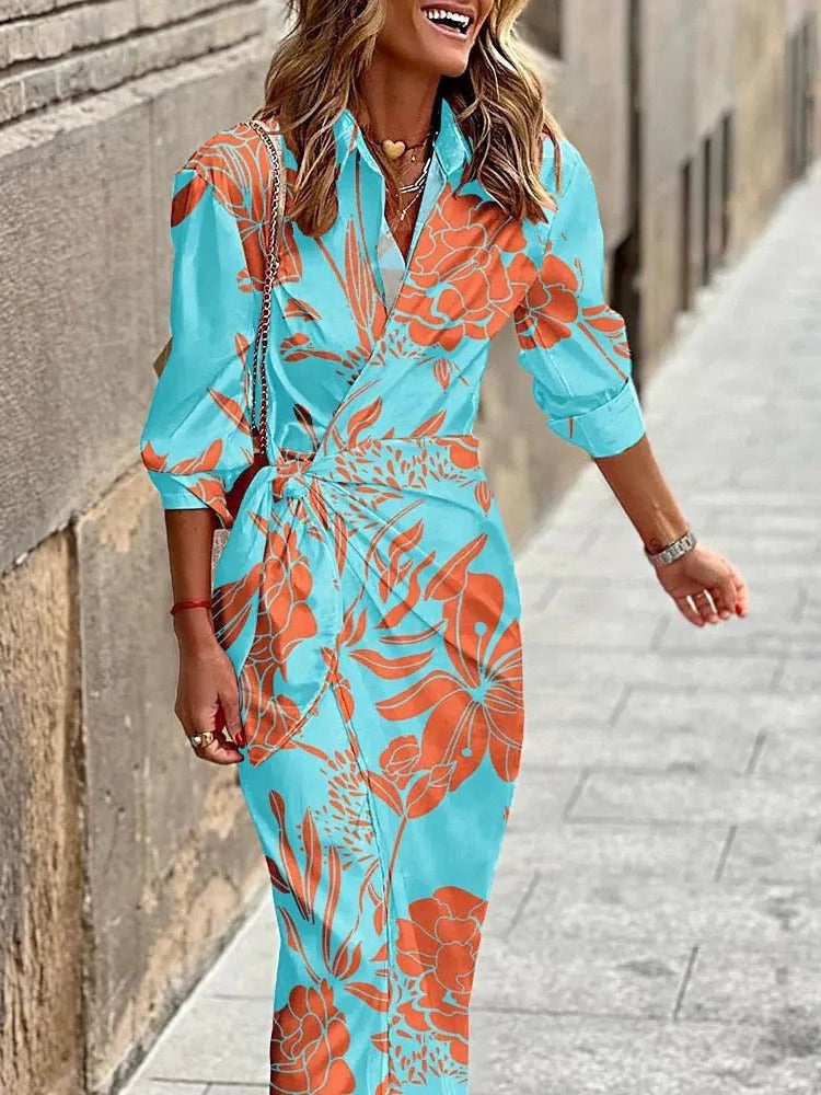 Robe Portefeuille Amawinc Légère À Col Avec Attache Réglable Pour Été Idéale Pour Tenue Décontractée Ou Semi Formel