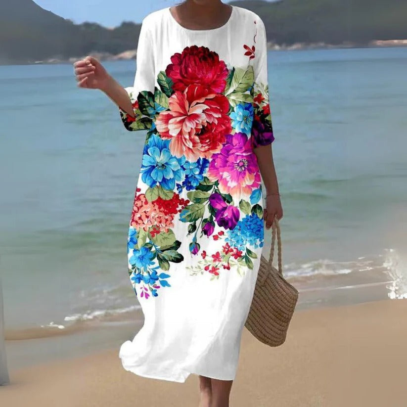 Robe Midi Fluide Élégante Pour Femme Amawinc Silhouette Légère Et Polyvalente Pour Tous Les Styles