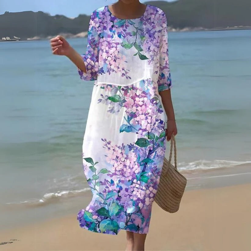 Robe Midi Fluide Élégante Pour Femme Amawinc Silhouette Légère Et Polyvalente Pour Tous Les Styles