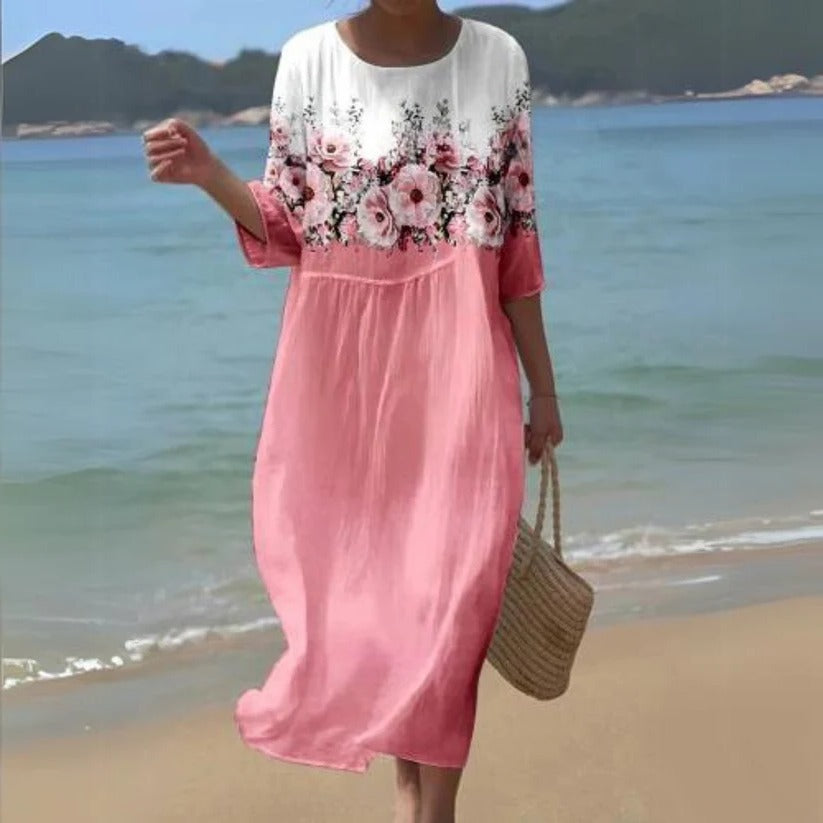 Robe Midi Fluide Élégante Pour Femme Amawinc Silhouette Légère Et Polyvalente Pour Tous Les Styles