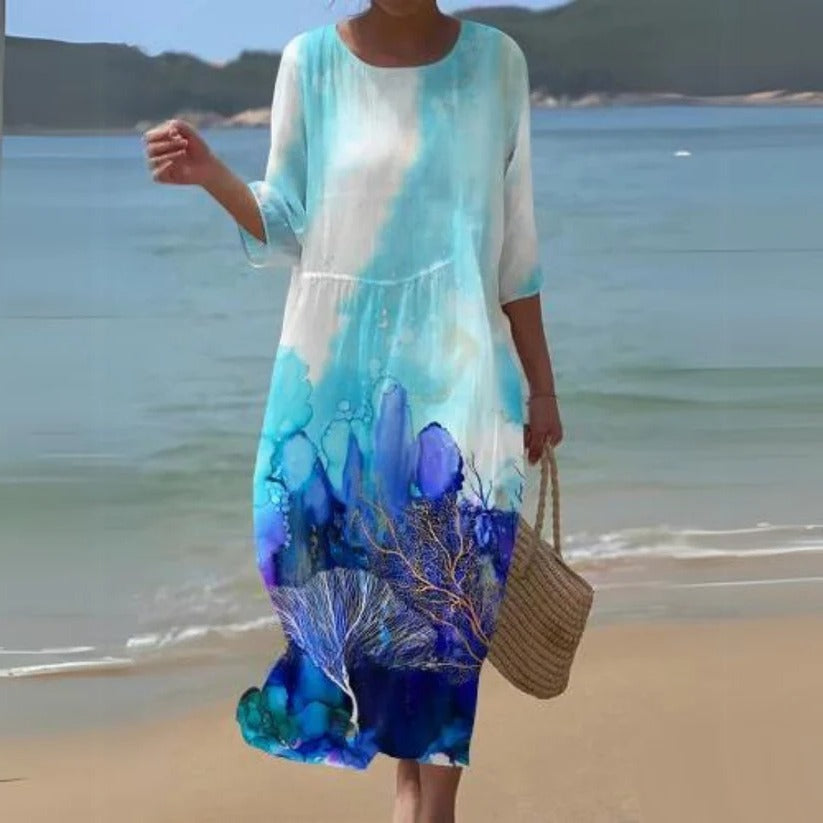 Robe Midi Fluide Élégante Pour Femme Amawinc Silhouette Légère Et Polyvalente Pour Tous Les Styles