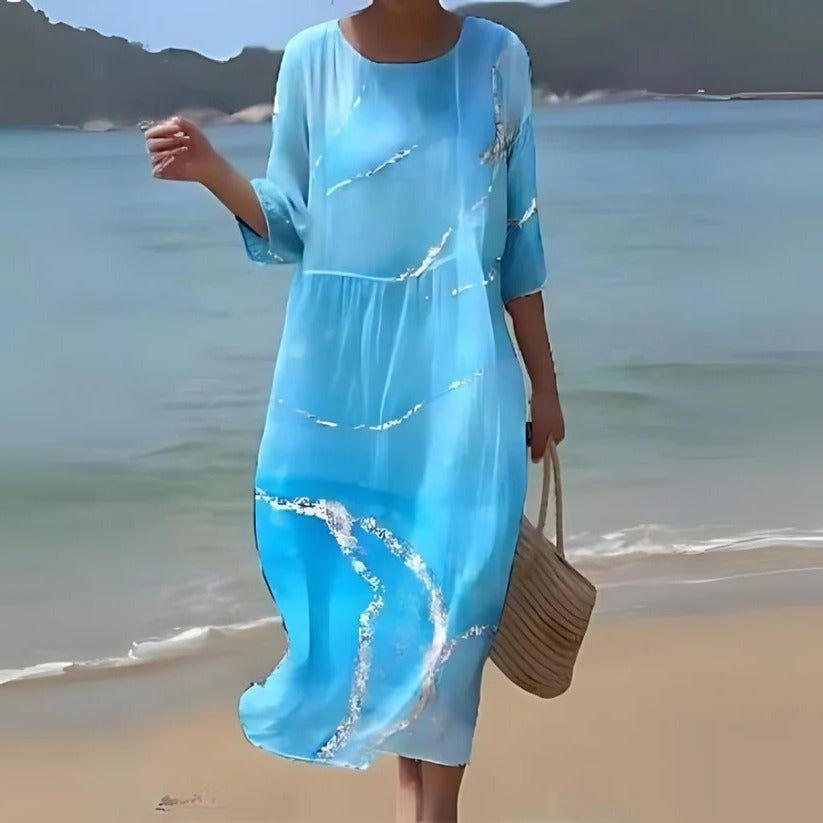Robe Midi Fluide Élégante Pour Femme Amawinc Silhouette Légère Et Polyvalente Pour Tous Les Styles
