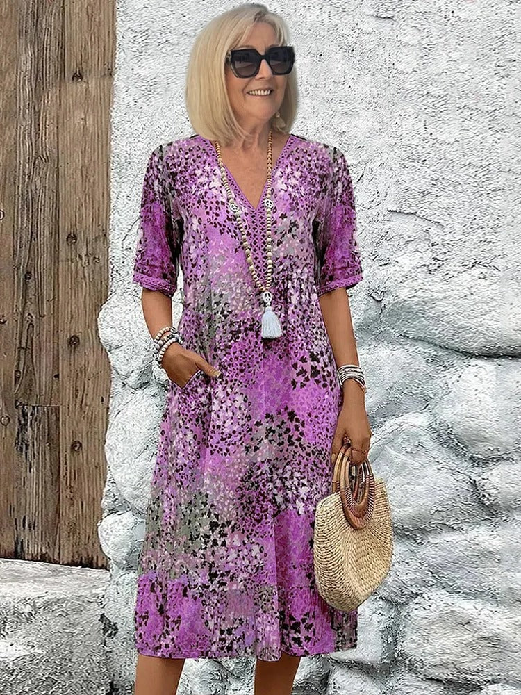 Robe Décolleté En V Pour Femmes Amawinc Légère Et Décontractée Pour Journées Chaudes