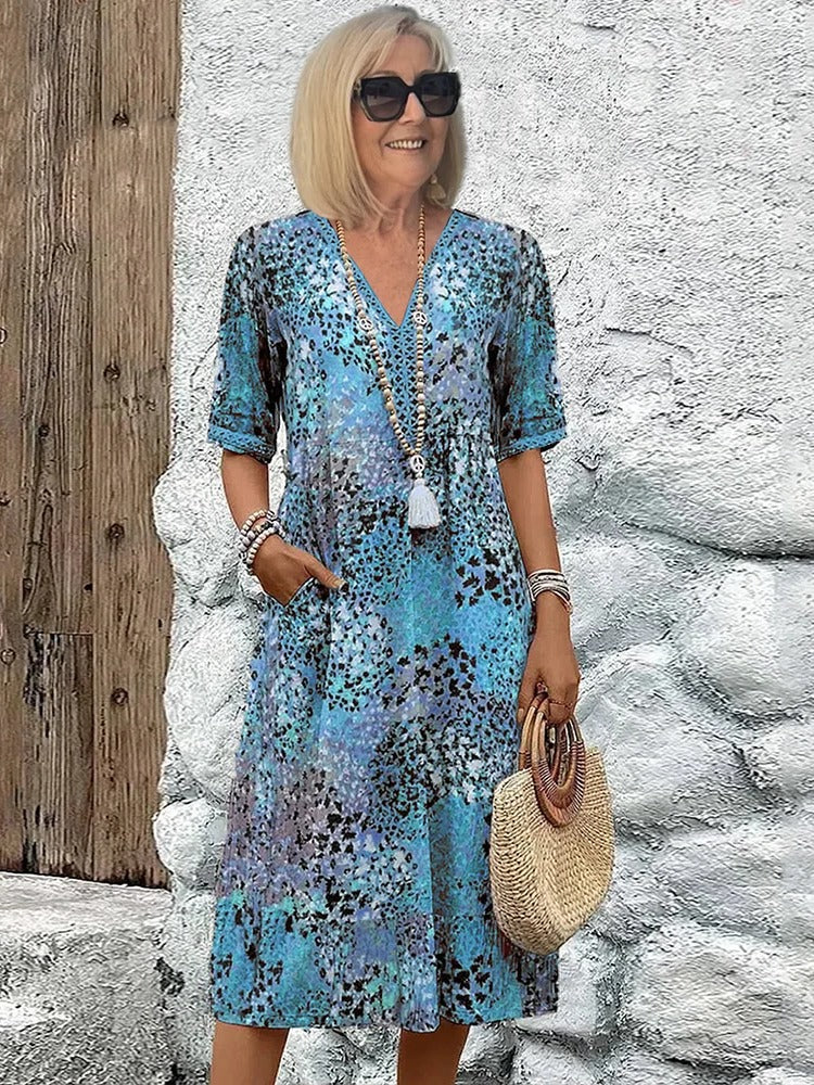 Robe Décolleté En V Pour Femmes Amawinc Légère Et Décontractée Pour Journées Chaudes