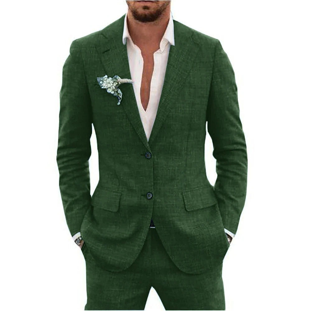 Amawinc Ensemble Deux Pièces Homme Été Léger Respirant Veste Et Pantalon Pour Événements Formels Diurnes