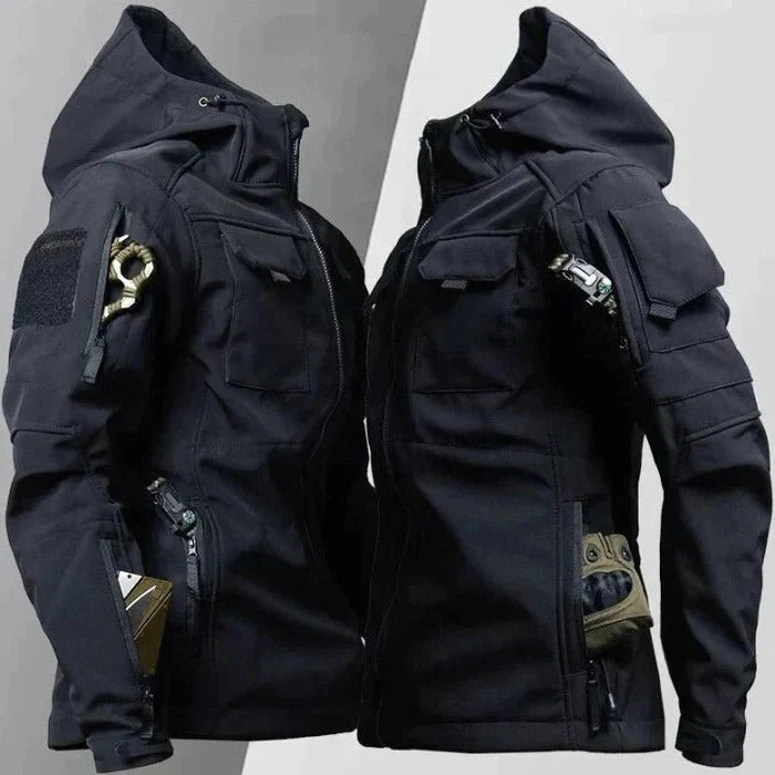 Veste Extérieure Résistante Au Vent Avec Poches Multiples Et Col Haut Pour Randonnée Plein Air Durable