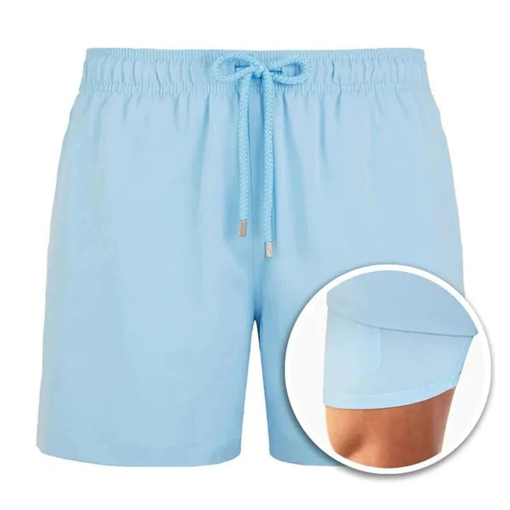 Shorts de Bain Homme Imprimé Tropical Longueur Moyenne Séchage Rapide Cordon Ajustable