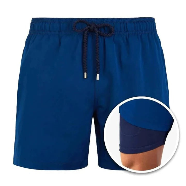 Shorts de Bain Homme Imprimé Tropical Longueur Moyenne Séchage Rapide Cordon Ajustable