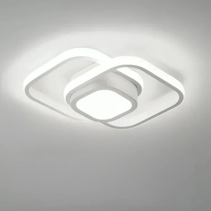 Éclairage LED Plafond Avec Anneaux Doubles Pour Intérieur Moderne Luminaire Minimaliste Avec Lumière Uniforme