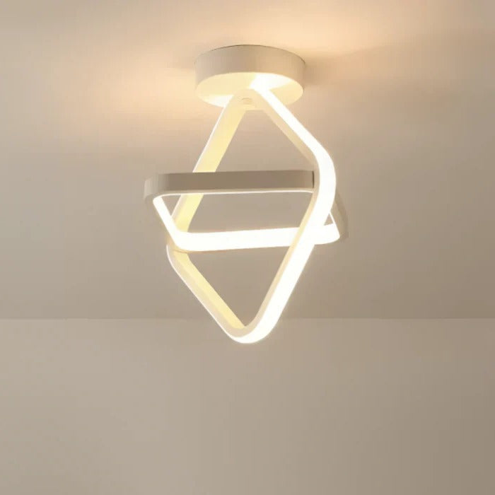 Éclairage LED Plafond Avec Anneaux Doubles Pour Intérieur Moderne Luminaire Minimaliste Avec Lumière Uniforme