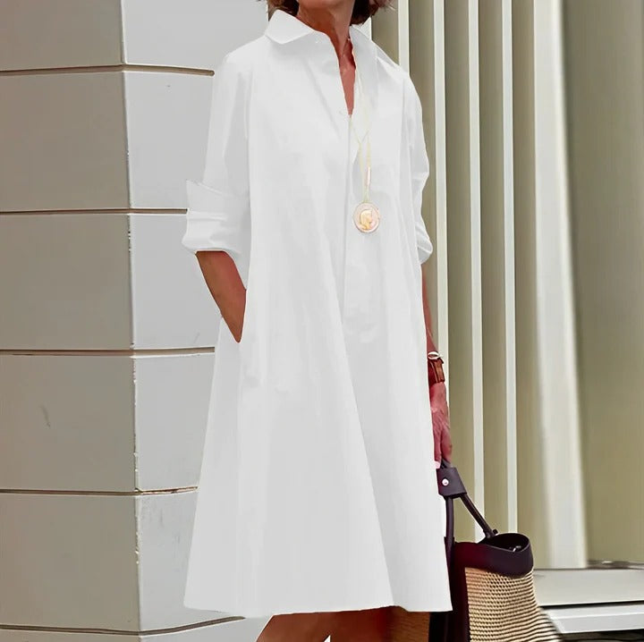 Robe Chemise Décontractée Pour Le Quotidien Avec Silhouette Confortable Et Élégante