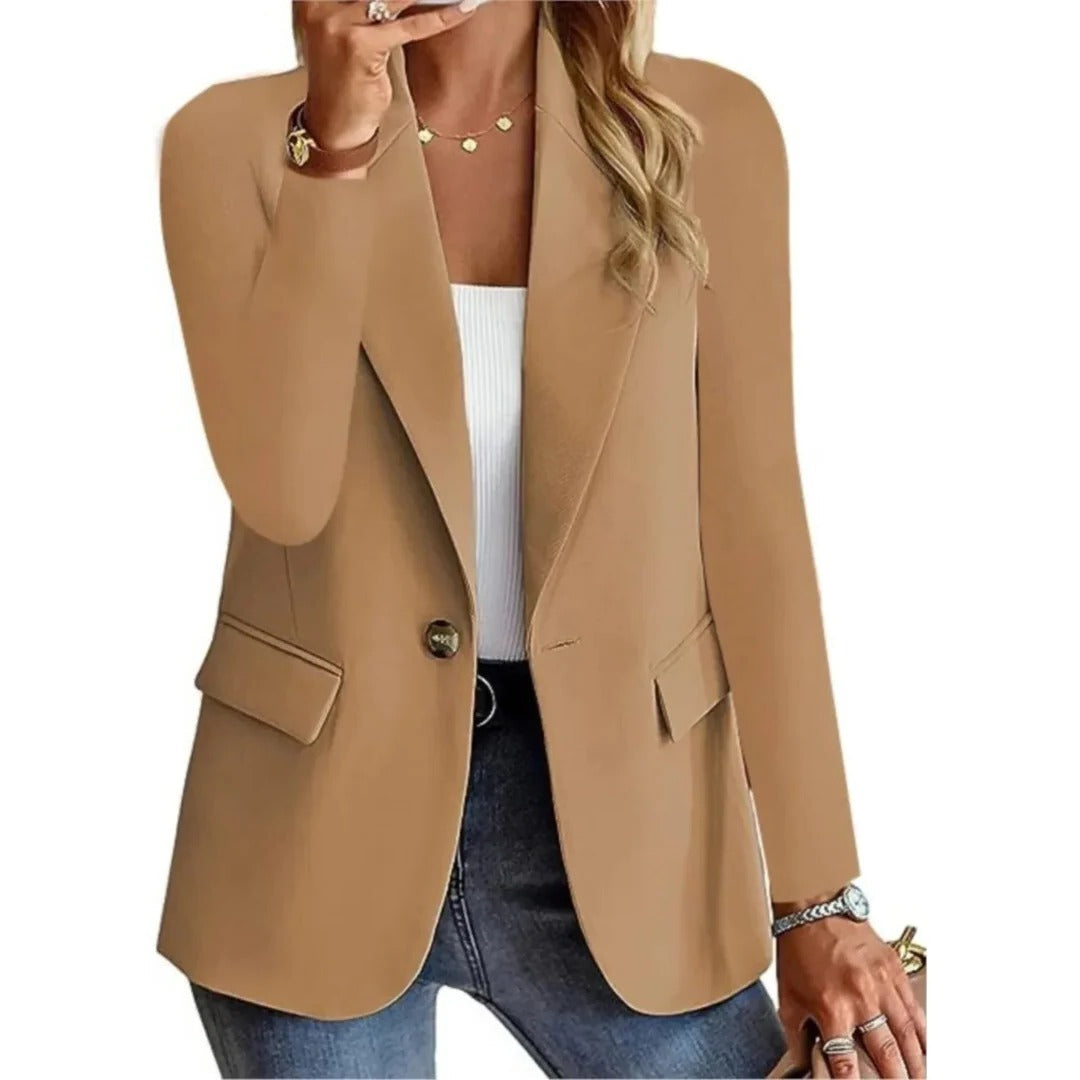 Veste Longue Pour Femme Avec Poches À Boucle Et Couture Structurée Pour Diverses Occasions